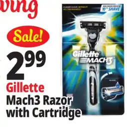 Ocean State Job Lot Mach3 Men's Razor Handle with Cartridge Refill offer