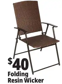 Ocean State Job Lot Resin Wicker Folding Chair offer