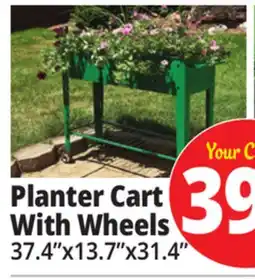 Ocean State Job Lot Raised Garden Planter Cart with Wheels offer