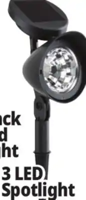 Ocean State Job Lot Outdoor Living Accents Solar LED Spotlight 12.5 offer