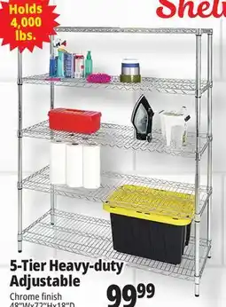 Ocean State Job Lot 5-Tier Heavy-duty Adjustable Shelving offer