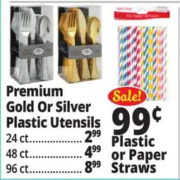 Ocean State Job Lot Premium Gold Or Silver Plastic Utensils offer