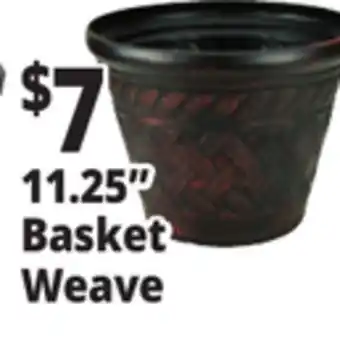 Ocean State Job Lot Basket Weave 11.25 Resin Planter offer