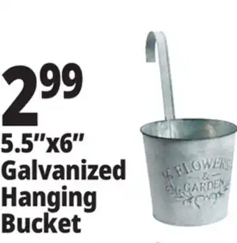 Ocean State Job Lot 5.5x6 Galvanized Hanging Bucket offer