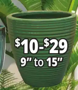 Ocean State Job Lot Outdoor Glazed Ceramic Planters 9 to 15 offer