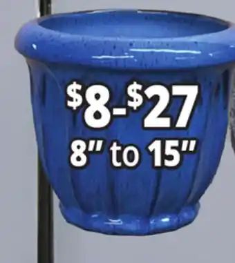 Ocean State Job Lot Outdoor Glazed Ceramic Planters, 8 TO 15 offer