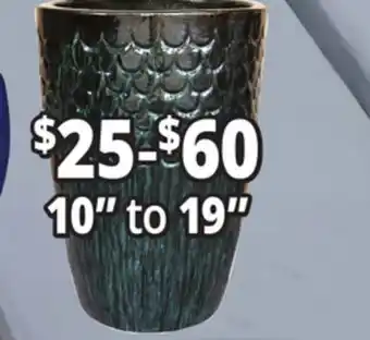 Ocean State Job Lot Outdoor Glazed Ceramic Planters 10 to 19 offer
