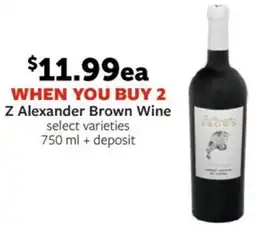 Fareway Z alexander brown wine offer