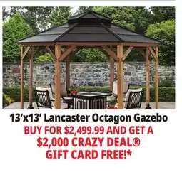 Ocean State Job Lot 13'x13' Lancaster Octagon Gazebo offer