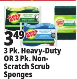 Ocean State Job Lot 3 Pk. Heavy-Duty OR 3 Pk. Non-Scratch Scrub Sponges offer