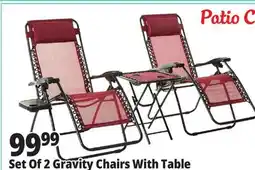 Ocean State Job Lot Set Of 2 Gravity Chairs With Table offer