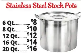 Ocean State Job Lot Stainless Steel Stock Pots offer