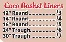 Ocean State Job Lot Coco Basket Liners offer