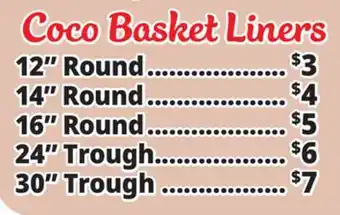 Ocean State Job Lot Coco Basket Liners offer
