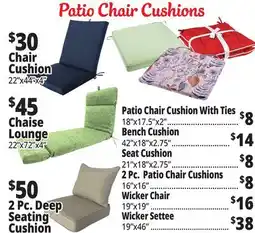 Ocean State Job Lot Patio Chair Cushions offer