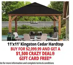 Ocean State Job Lot 11'x11' Kingston Cedar Hardtop offer