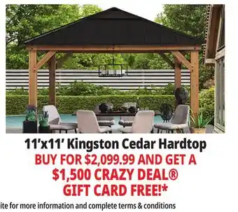 Ocean State Job Lot 11'x11' Kingston Cedar Hardtop offer