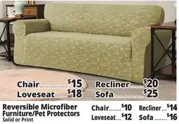 Ocean State Job Lot Reversible Microfiber Furniture/Pet Protectors offer