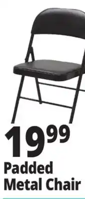 Ocean State Job Lot Padded Metal Folding Chair Black offer
