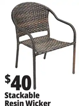 Ocean State Job Lot Stackable Resin Wicker offer