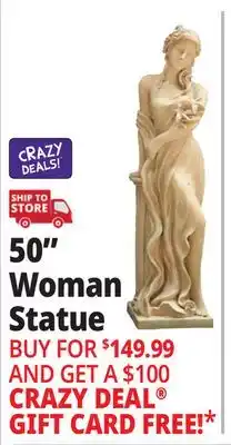 Ocean State Job Lot 50 Woman Statue offer