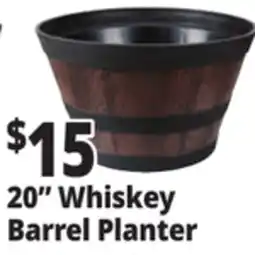 Ocean State Job Lot Whiskey Barrel Resin Planter 20 offer