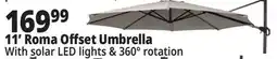 Ocean State Job Lot 11' Roma Offset Umbrella offer