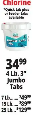 Ocean State Job Lot Pool Chemicals 4 Lb. 3 Jumbo Tabs offer