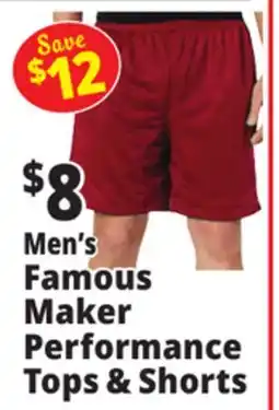 Ocean State Job Lot Men's Famous Maker Performance Tops & Shorts offer