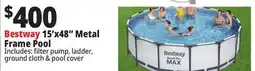 Ocean State Job Lot Bestway 15' x 48 Metal Frame Pool offer