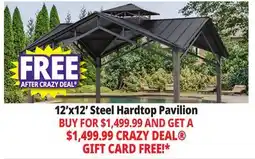 Ocean State Job Lot 12' x 12' Steel Hardtop Pavilion offer