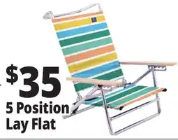 Ocean State Job Lot 5-Position Copa Lay Flat Aluminum Beach Chair offer