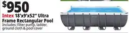 Ocean State Job Lot 18'x9'x52 Ultra Frame Rectangular Pool offer