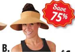 Ocean State Job Lot Wide Brim Roll-Up Visor Hat offer