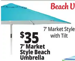 Ocean State Job Lot 7' Market Style Beach Umbrella offer