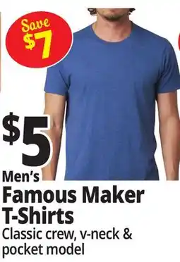 Ocean State Job Lot Men's Famous Maker T-Shirts offer