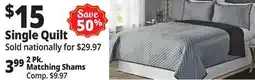 Ocean State Job Lot Single Quilt offer