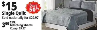 Ocean State Job Lot Single Quilt offer