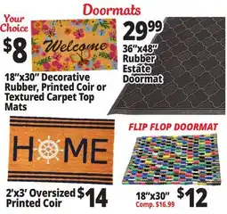 Ocean State Job Lot Doormats offer