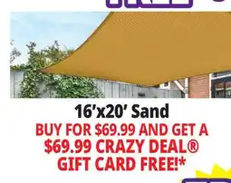 Ocean State Job Lot 16' x 20' Sand offer