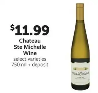 Fareway Chateau ste michelle wine offer