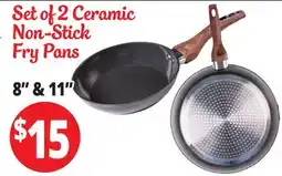 Ocean State Job Lot Set of 2 Ceramic Non-Stick Fry Pans offer