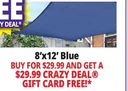 Ocean State Job Lot 8'x12' Blue Shade sails offer