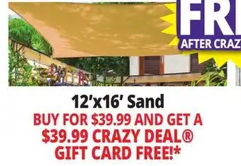 Ocean State Job Lot 12'x16' Sand offer