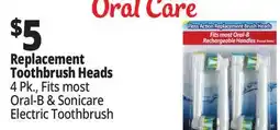 Ocean State Job Lot Dentacare Flexisoft Replacement Brush Heads 4 Count offer