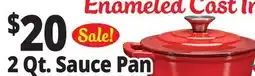 Ocean State Job Lot Enameled Cast Iron Sauce Pan with Lid 2 Qt offer