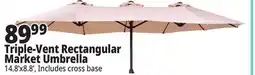 Ocean State Job Lot Triple-Vent Rectangular Market Umbrella offer