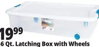 Ocean State Job Lot Wheeled Latch Top Storage Box 56 Qt offer