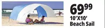 Ocean State Job Lot 10'X10' Beach Sail offer