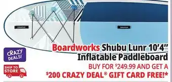 Ocean State Job Lot Boardworks Shubu Lunr 10'4 Inflatable Paddleboard offer